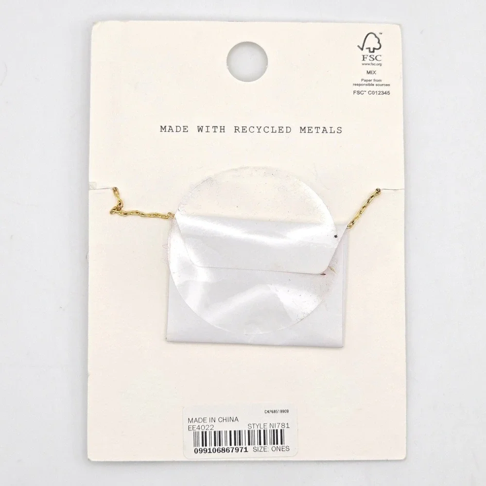 Madewell‎ Zodiac Collection Leo Lion Pendant Necklace Gold Tone Orange - Picture 6 of 7